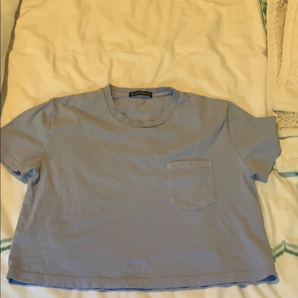 Brandy Melville Tops - Blue Cropped Brandy Melville shirt